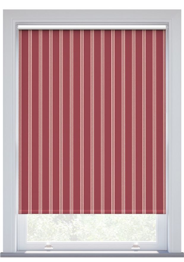 JL x Sanderson Arbre Stripe, Mulberry Putty Blackout Roller Blind