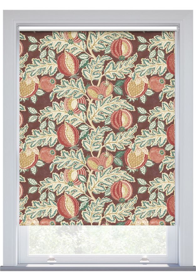 JL x Sanderson Cantaloupe, Multi Mulberry Agave Blackout Roller Blind