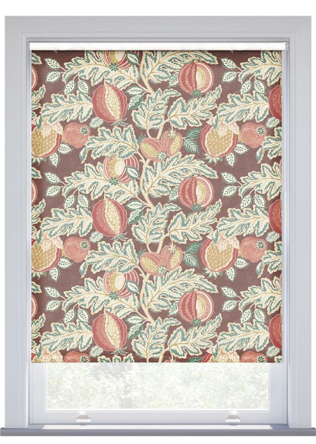 JL x Sanderson Cantaloupe, Multi Mulberry Agave Roller Blind