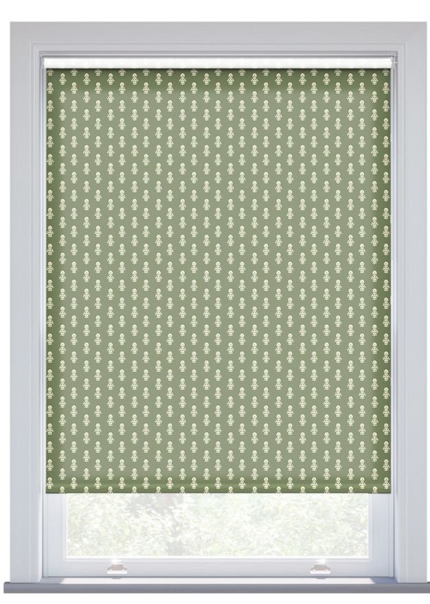 JL x Sanderson Dabu, Forest Green Roller Blind