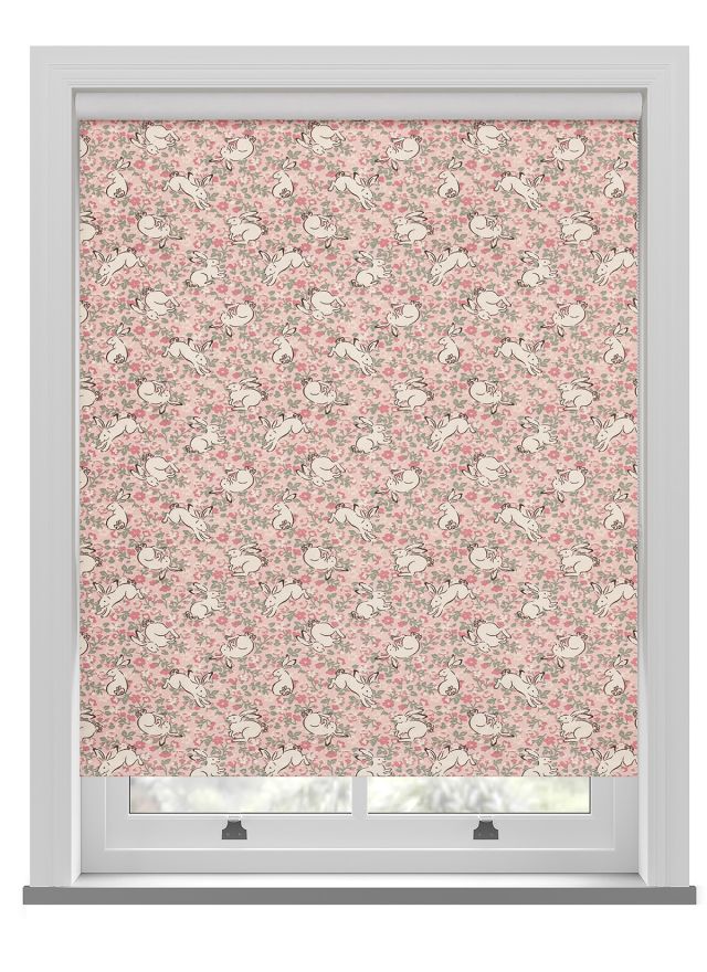 Cath Kidston Jumping Bunnies Blush Roller Blind