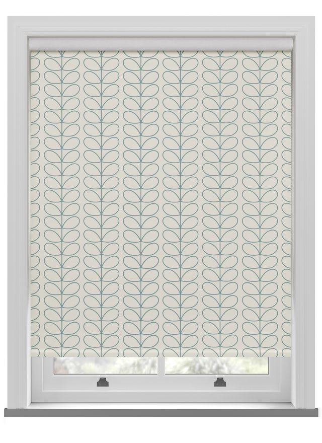 Orla Kiely Linear Stem Dark Powder Blue Roller Blind