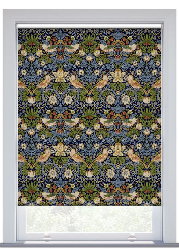 Morris & Co. Strawberry Thief Indigo Roller Blind