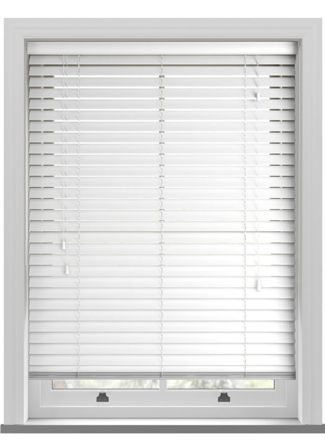 Classic White Faux Wood Blind