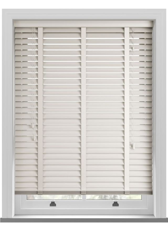 Off White Taped Real Wood Blind