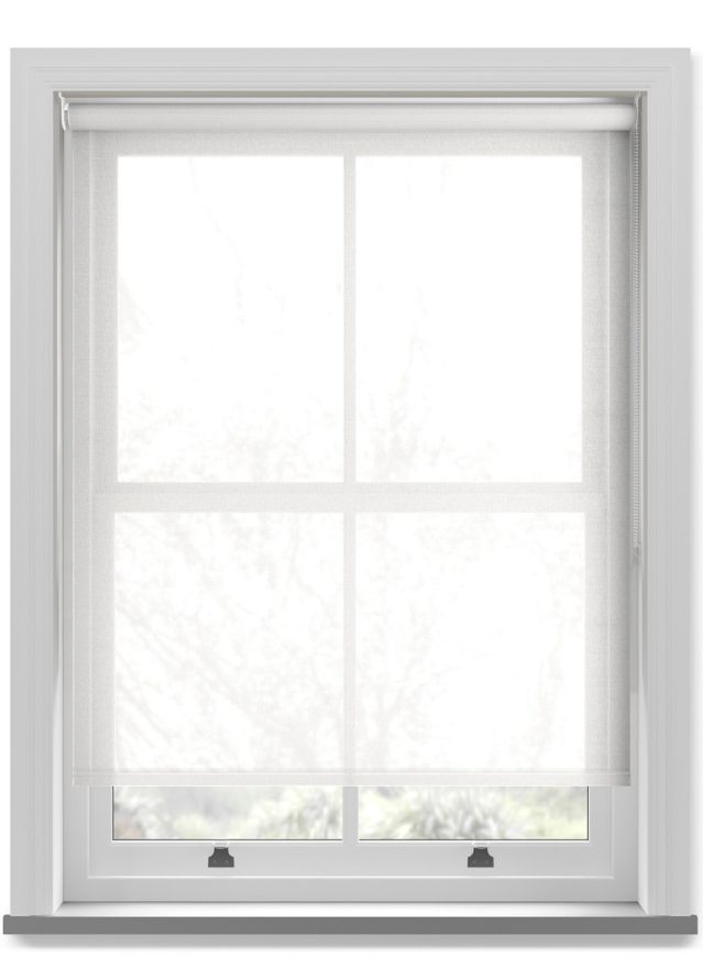Echo Cotton White Roller Blind