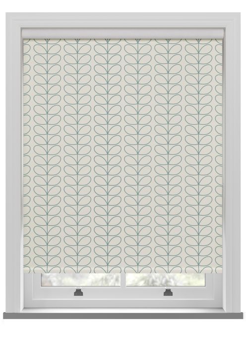 Orla Kiely Linear Stem Dark Powder Blue Roller Blind